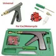 Car Motor Tire Plugger Tubeless Tyre Wheel Repair Gun Kit w/Plug Rubber Plugging