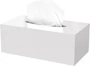 Tissue Box Cover Rectangle Large Capacity Lightweight Acrylic Tissue Box Cover with Openable Bottom White Minimalist Holder for Home, Hotel, Restaurant, Hold