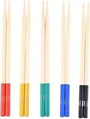 JOINPAYA 5 Pairs Wooden Drum Stick Drum Bulk Multi Maple Black Joey Sticks Musical Drums for Colored Drum Accessories Drumstick Drum Mallets Bamboo