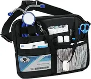 ProCase Nurse Fanny Pack, Utility Medical Nursing Fanny Pack for Women, Nurse Organizer Pouch to Carry Stethoscopes and Medical Supplies, Nurse Belt Bag for Nurses RN Vet EMT -L, Black