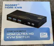DGODRT 8K HDMI KVM KS608D Switch BRAND NEW 2 Computers Dual Monitor 8K@60Hz