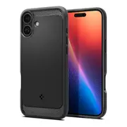 SPIGEN iPhone 16 Case, 6.1 2024 Genuine Rugged Armor MagFit MagSafe Compatible Magnet Cover for Apple