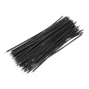 50PCS 20AWG Double-Ended Tinned Connector Wire 1 Pin 10CM Jumper Wire Black