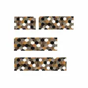 Non-Slip Kitchen Door Mat Home Floor Rug Carpet Waterproof Brown Hexagon