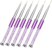 OATIPHO 6Pcs Nail Art Painting Pens with Ball Ends for Detailed Designs Durable Nail Liner Brushes for Home and Professional Use for Floral Patterns and Fine Art Techniques