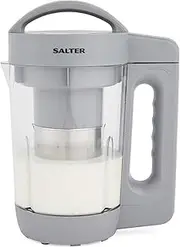 Salter EK5258 Plant Milk Maker - Nutrient-Rich Plant & Dairy-Free, 1.6L Vegan Nut Milk Machine, One Touch Oat, Hazelnut, Almond Milk, Transparent Design, Tritan BPA Free Plastic, Self Clean, Grey