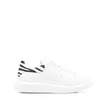 [Alexander Mcqueen] Alexander Mcqueen Zebra-panelled Leather Sneakers 45 IT WHITE