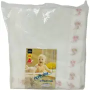 Vintage CHATHAM North Star Baby Crib Blanket USA 36x50 Acrylic Nylon Trim Rose￼