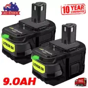 2x 9.0Ah For Ryobi One+ Plus P108 RB18L50 18V 6.0Ah Li-ion Battery P104 P105 LED