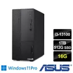 【ASUS 華碩】I3四核商用電腦(M700ME/I3-13100/16G/1TB HDD+512G SSD/W11P)