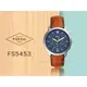 FOSSIL 手錶專賣店 國隆 FS5453 三眼石英中性錶 皮革錶帶 咖啡 防水 羅馬數字