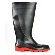 Bata Utility Safety Gumboots, 400mm, Black/Red