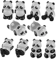 Kisangel Glow in Dark Mini Panda Figurines Cute Resin Animal Decor for Micro Landscapes Tiny Panda Figures for Desktop Party Accents
