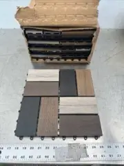 Interlocking Deck and Patio Tiles, 9 PCS 12” X 12” Plastic Outdoor