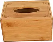 GLEAVI Household Napkin Box Bamboo Paper Storage Case Tissue Storage Container Decorative Tissue Box Simple Storage