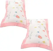 TOYANDONA Mini Travel Pillow Case Soft Muslin Pillowcase for Toddlers Kids Pillowcase Cover with Fun Designs Breathable and Easy to Wash