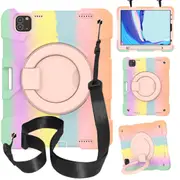 MCC Kids Shockproof iPad Pro 11 2021 3rd Gen Apple Case Cover Colourful [Colourful+Rose Gold]