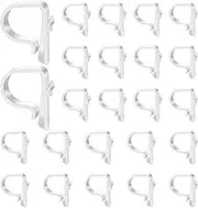 Church Pew Clips Heavy Duty Plastic Hooks Tablecloth Chair Table Clips Translucent White Holders for Wedding Ceremony Church Aisle Railing Bow Decorations(36 Pieces)