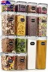 Airtight Food Storage Containers 14 Pc Set Kitchen Pantry Organizer Labels