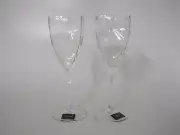 Mikasa Crystal Clear Panache Square Wine Glasses Goblets 9" Tall Set of 2 - NEW