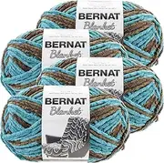 [Bernat] 99642 Mallard Wood, Blanket Big Ball Yarn, Multipack of 4, 4 Pack