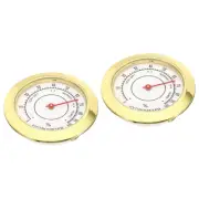 2Pcs Mini 1.7" Round Indoor Outdoor Hygrometer Humidity Monitor Gauge Gold