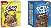Kellogg's Coco Pops, 650 g, Chocolatey & Pop Tarts Kellogg's Pop Tarts Chocotastic 8 Pack 400g, 8 Count, Chocolatey bundle