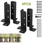 4 Pcs Post Base Support Fence Brackets For Garden Deck Repair Anchor Woodens New