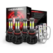 For Toyota Corolla 2001 2002 2003 2004 Front 6pcs LED Headlight + Fog Bulb White (for: Toyota)