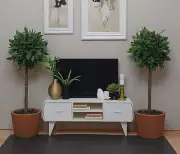 TV CONSOLE mid-century modern WHITE living room FURNITURE 1/6 for BARBIE