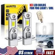 2X H3 LED Fog Light Driving Bulbs Conversion Kit Bright Super DRL 6500K White (for: Smart)
