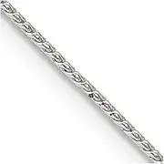 [JewelryWeb] 925 Sterling Silver Solid Polished 0.95mm Round Franco Chain Necklace 61 Centimeters Lobster Claw Chain-Necklace for Women and Men