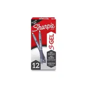 Sharpie S-Gel, Gel Pens, Medium Point (0.7mm), Black Gel Ink Pens, 12 Count