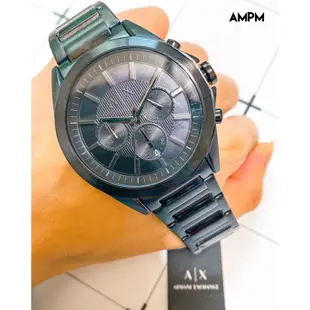 全新現貨 ARMANI EXCHANGE  AX2601 亞曼尼 手錶 45mm 三眼計時 黑鋼錶帶 男錶女錶
