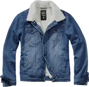 Brandit Sherpa Denim Jacket, blue, Size S for Men