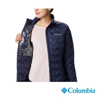 【Columbia 哥倫比亞 官方旗艦】女款-Delta RidgeOmni-Heat鋁點保暖650羽絨立領外套-深藍(UWR02590NY/HF)