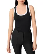 Maje Ribbed Tank Top