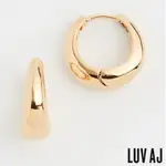 LUV AJ 好萊塢潮牌 金色簡約 小寬版圓耳環 MARBELLA HOOPS