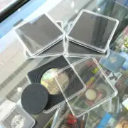 5 x 60mm Square Adjustable Coin Capsule Holder, Aussie Seller!