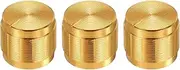uxcell 3pcs Potentiometer Knob Knurled Shaft Gold Aluminum 6mm Shaft Dia. Rotary Knob 15mmx13mm Volume Control Knob
