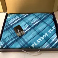 在飛比找蝦皮購物優惠-Playboy美國花花公子幸福瞬間法蘭絨單層毯 休閒毯 格紋