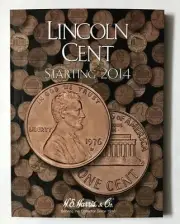 STARTING 2014 - LINCOLN CENT COIN FOLDER H. E. HARRIS / WHITMAN (BRAND NEW)