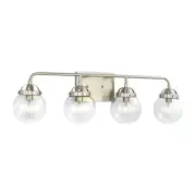 Lighting Bryce 4 Light Bath Vanity, Nickel Silver/Clear - 4000404-962