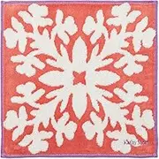 Kathymum Island Style 23806035 Mini Towel Hauori Series 23806035A Women's Towel Handkerchief, Orange (A) White Ginger, Approx. Width 9.8 x Height 9.8 inches (25 cm) x Height 9.8 inches (25 cm), Orange