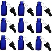 PENIKOKO 10Pcs Frosted Glass Essential Oil Dropper Bottles Liquid Storage Containers for Travel Home Use Easy Measurement Leakproof Design for Custom Oil Blends