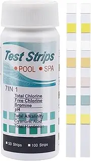 Pool Test Strips - Quick Pool Testing Kit | Quick Multifunctional Testing Paper Set with Cleaning Supplies for Pond Hot Tub Swimming Saltwater Freshwater