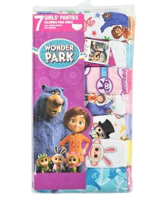 PACK 7 UNDERWEAR GIRLS - WONDER PARK SZ 6 - DISNEY HIPSTERS BRIEF CALZONES X7