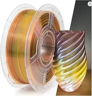 PETG Gradient Transparent Filament 1.75mm, Yellow Red Black Changing Clear Filament with Light Transmission Feature, Dimensional Accuracy +/- 0.02mm, 1KG/Spool PETG Filament for 3D Printers