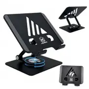 Tablet Stand Holder for Desk, Foldable & Adjustable Ipad Stand Compatible Black