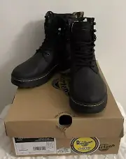 Dr. Martens IOWA WP Black Leather Lace Up Ankle Boots Men’s Size 5 Women’s 6